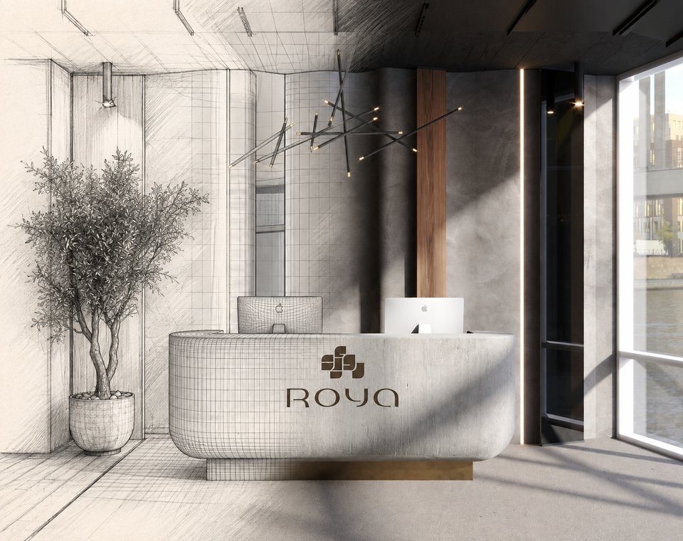 Roya · New Cairo Sales Office — project from the UPSCALE company profile.