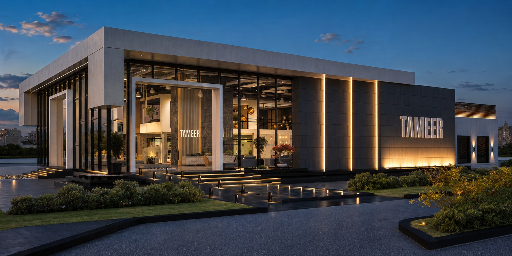 Tameer Sales Office, image from the UPSCALE company profile.